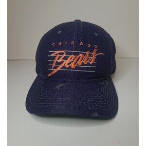 Vintage Chicago Bears Drew Pearson Wool Blend Bar Script Hat Snapback